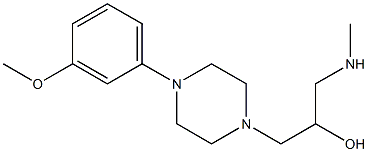 1-[4-(3-methoxyphenyl)piperazin-1-yl]-3-(methylamino)propan-2-ol Struktur
