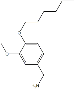 1-[4-(hexyloxy)-3-methoxyphenyl]ethan-1-amine Struktur