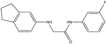 2-(2,3-dihydro-1H-inden-5-ylamino)-N-(3-fluorophenyl)acetamide Struktur
