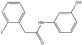 2-(2-fluorophenyl)-N-(3-hydroxyphenyl)acetamide Struktur