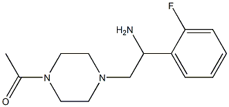 2-(4-acetylpiperazin-1-yl)-1-(2-fluorophenyl)ethanamine Struktur