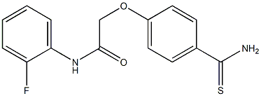 2-(4-carbamothioylphenoxy)-N-(2-fluorophenyl)acetamide Struktur