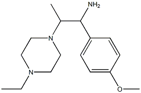 2-(4-ethylpiperazin-1-yl)-1-(4-methoxyphenyl)propan-1-amine Struktur