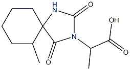 2-(6-methyl-2,4-dioxo-1,3-diazaspiro[4.5]dec-3-yl)propanoic acid Struktur