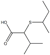 2-(butan-2-ylsulfanyl)-3-methylbutanoic acid Struktur