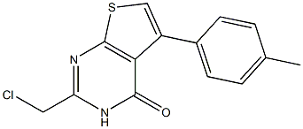 2-(chloromethyl)-5-(4-methylphenyl)-3H,4H-thieno[2,3-d]pyrimidin-4-one Struktur