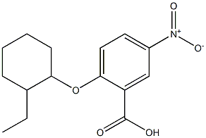 2-[(2-ethylcyclohexyl)oxy]-5-nitrobenzoic acid Struktur