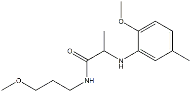 2-[(2-methoxy-5-methylphenyl)amino]-N-(3-methoxypropyl)propanamide Struktur