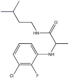 2-[(3-chloro-2-fluorophenyl)amino]-N-(3-methylbutyl)propanamide Structure
