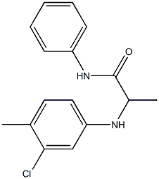 2-[(3-chloro-4-methylphenyl)amino]-N-phenylpropanamide Struktur