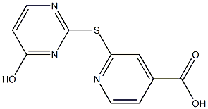2-[(4-hydroxypyrimidin-2-yl)sulfanyl]pyridine-4-carboxylic acid Struktur