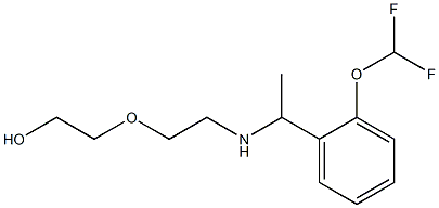 2-[2-({1-[2-(difluoromethoxy)phenyl]ethyl}amino)ethoxy]ethan-1-ol Struktur