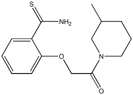 2-[2-(3-methylpiperidin-1-yl)-2-oxoethoxy]benzenecarbothioamide Struktur