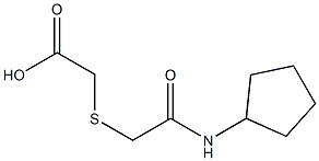 2-{[(cyclopentylcarbamoyl)methyl]sulfanyl}acetic acid Struktur