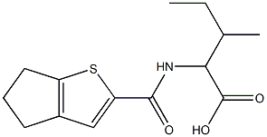 2-{4H,5H,6H-cyclopenta[b]thiophen-2-ylformamido}-3-methylpentanoic acid Struktur