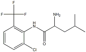 2-amino-N-[2-chloro-6-(trifluoromethyl)phenyl]-4-methylpentanamide 結(jié)構(gòu)式