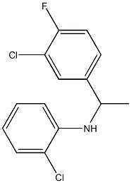2-chloro-N-[1-(3-chloro-4-fluorophenyl)ethyl]aniline Struktur