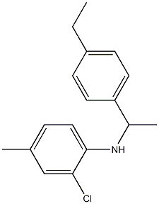 2-chloro-N-[1-(4-ethylphenyl)ethyl]-4-methylaniline Struktur