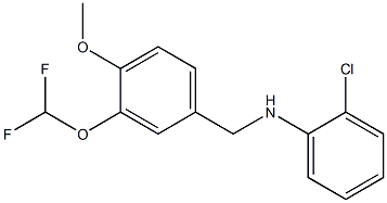 2-chloro-N-{[3-(difluoromethoxy)-4-methoxyphenyl]methyl}aniline Struktur