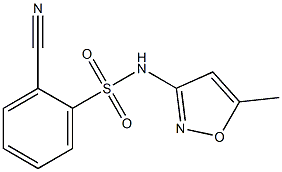 2-cyano-N-(5-methylisoxazol-3-yl)benzenesulfonamide Struktur