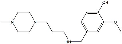 2-methoxy-4-({[3-(4-methylpiperazin-1-yl)propyl]amino}methyl)phenol Struktur