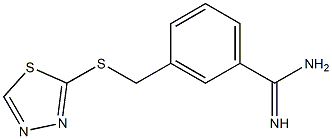3-[(1,3,4-thiadiazol-2-ylsulfanyl)methyl]benzene-1-carboximidamide Struktur