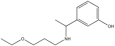 3-{1-[(3-ethoxypropyl)amino]ethyl}phenol Struktur