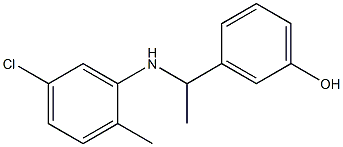 3-{1-[(5-chloro-2-methylphenyl)amino]ethyl}phenol Struktur