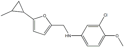 3-chloro-4-methoxy-N-{[5-(2-methylcyclopropyl)furan-2-yl]methyl}aniline Struktur