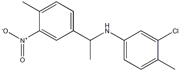 3-chloro-4-methyl-N-[1-(4-methyl-3-nitrophenyl)ethyl]aniline Structure