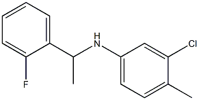 3-chloro-N-[1-(2-fluorophenyl)ethyl]-4-methylaniline Struktur