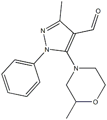 3-methyl-5-(2-methylmorpholin-4-yl)-1-phenyl-1H-pyrazole-4-carbaldehyde Structure