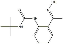 3-tert-butyl-1-{2-[1-(hydroxyimino)ethyl]phenyl}urea Struktur
