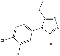 4-(3,4-dichlorophenyl)-5-ethyl-4H-1,2,4-triazole-3-thiol Struktur