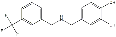 4-[({[3-(trifluoromethyl)phenyl]methyl}amino)methyl]benzene-1,2-diol Struktur
