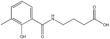 4-[(2-hydroxy-3-methylbenzoyl)amino]butanoic acid Struktur