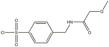 4-{[(methoxyacetyl)amino]methyl}benzenesulfonyl chloride Struktur