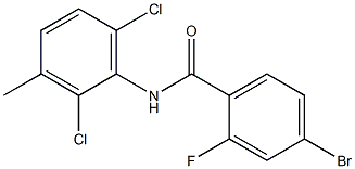 4-bromo-N-(2,6-dichloro-3-methylphenyl)-2-fluorobenzamide Struktur