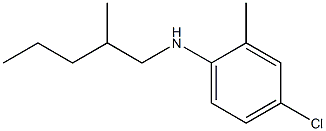 4-chloro-2-methyl-N-(2-methylpentyl)aniline Struktur