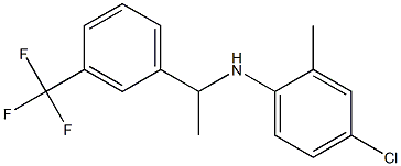 4-chloro-2-methyl-N-{1-[3-(trifluoromethyl)phenyl]ethyl}aniline Struktur