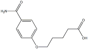 5-(4-carbamoylphenoxy)pentanoic acid Struktur
