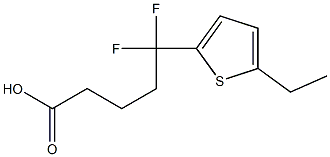 5-(5-ethylthiophen-2-yl)-5,5-difluoropentanoic acid Struktur