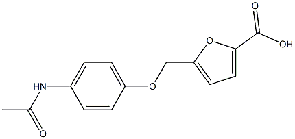 5-{[4-(acetylamino)phenoxy]methyl}-2-furoic acid Struktur
