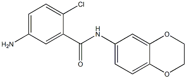 5-amino-2-chloro-N-(2,3-dihydro-1,4-benzodioxin-6-yl)benzamide Struktur