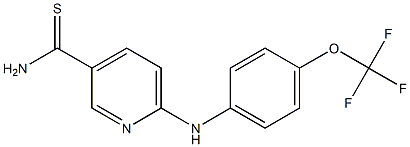 6-{[4-(trifluoromethoxy)phenyl]amino}pyridine-3-carbothioamide Struktur