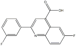 6-fluoro-2-(3-fluorophenyl)quinoline-4-carboxylic acid Struktur