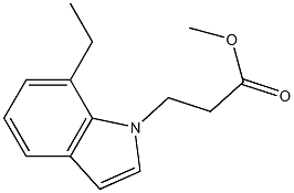 methyl 3-(7-ethyl-1H-indol-1-yl)propanoate Struktur