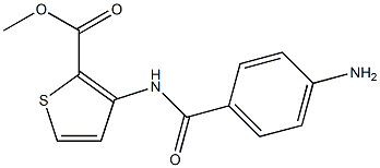methyl 3-[(4-aminobenzene)amido]thiophene-2-carboxylate Struktur