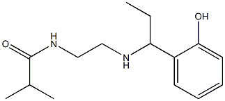 N-(2-{[1-(2-hydroxyphenyl)propyl]amino}ethyl)-2-methylpropanamide Struktur