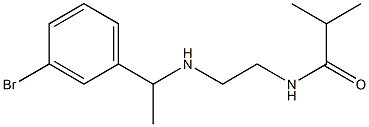 N-(2-{[1-(3-bromophenyl)ethyl]amino}ethyl)-2-methylpropanamide Struktur